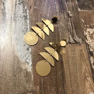 Gold Tribal Statement Earrings